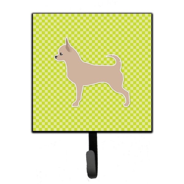 Micasa Chihuahua Checkerboard Green Leash or Key Holder MI221825
